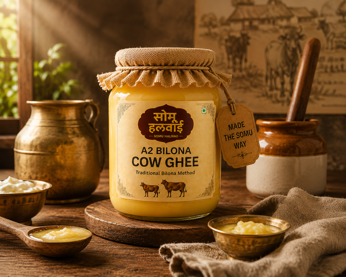 Somu Halwai Pure A2 Gir Cow Milk Bilona Ghee - 100% Vedic Desi Ghee